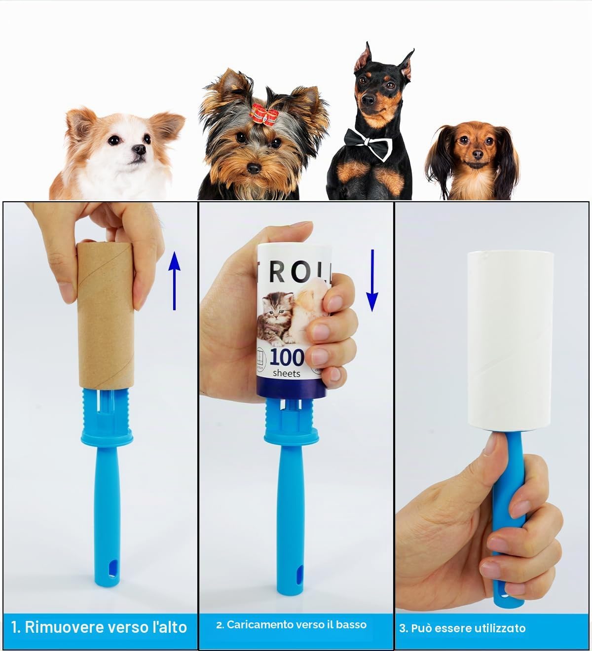Thumbnail 5 de Rullo peli animali extra adesivi – 1000 fogli, 10 rotoli con 2 derouleurs