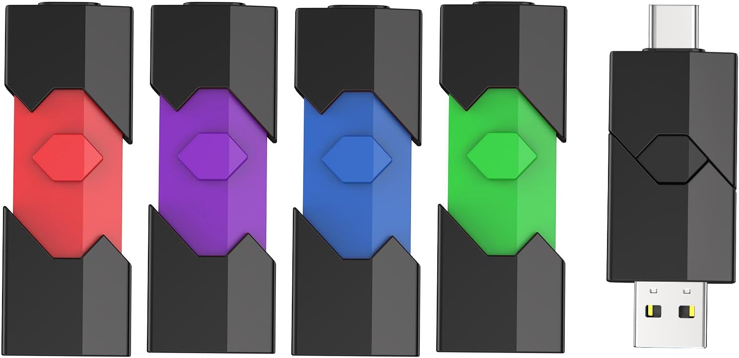 Detalle 2 de Vansuny USB Stick 32GB: Dual USB‑C & USB‑A, robust Speicher für Mobilgeräte und Computer