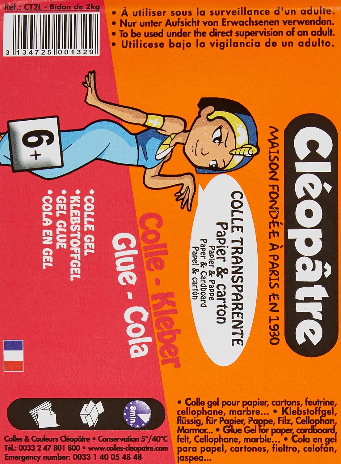 Thumbnail 2 de Cléopâtre CT2L transparante PVA-lijm in jerrycan van 2 kg