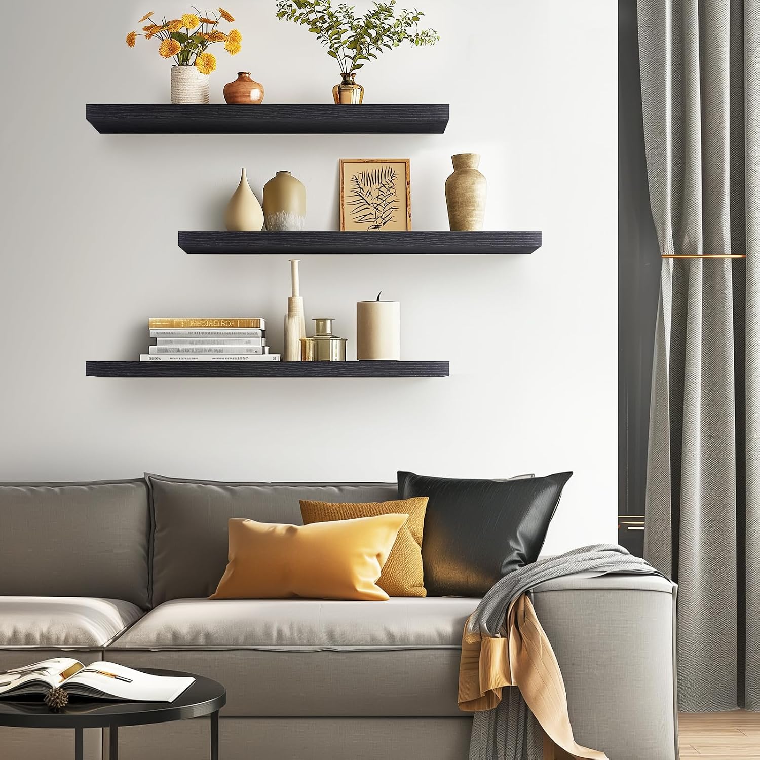 Detalle 2 de BAYKA Floating Shelves, 35.4-Inch