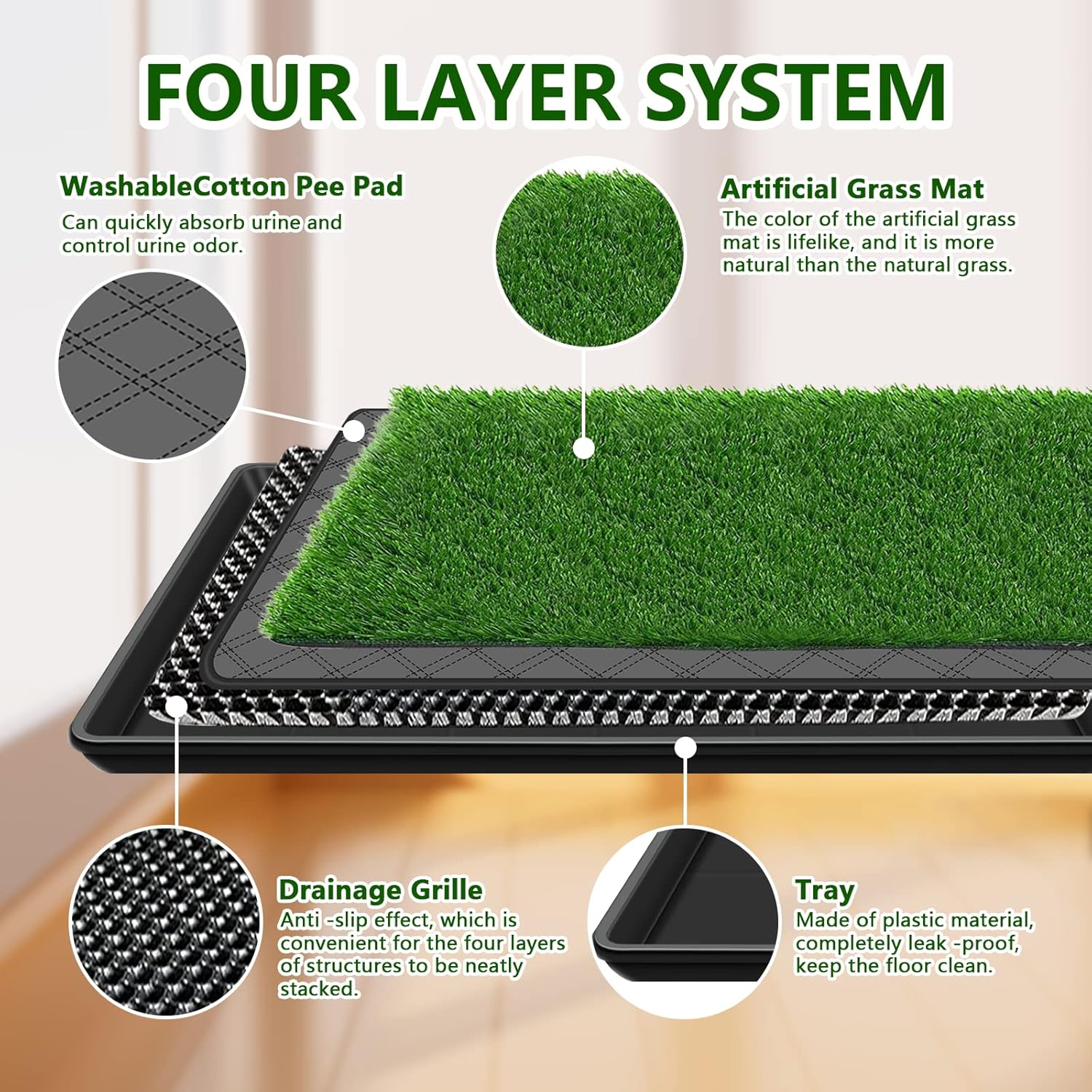 Detalle de Embellbatt Dog Grass Pad 60 x 90cm