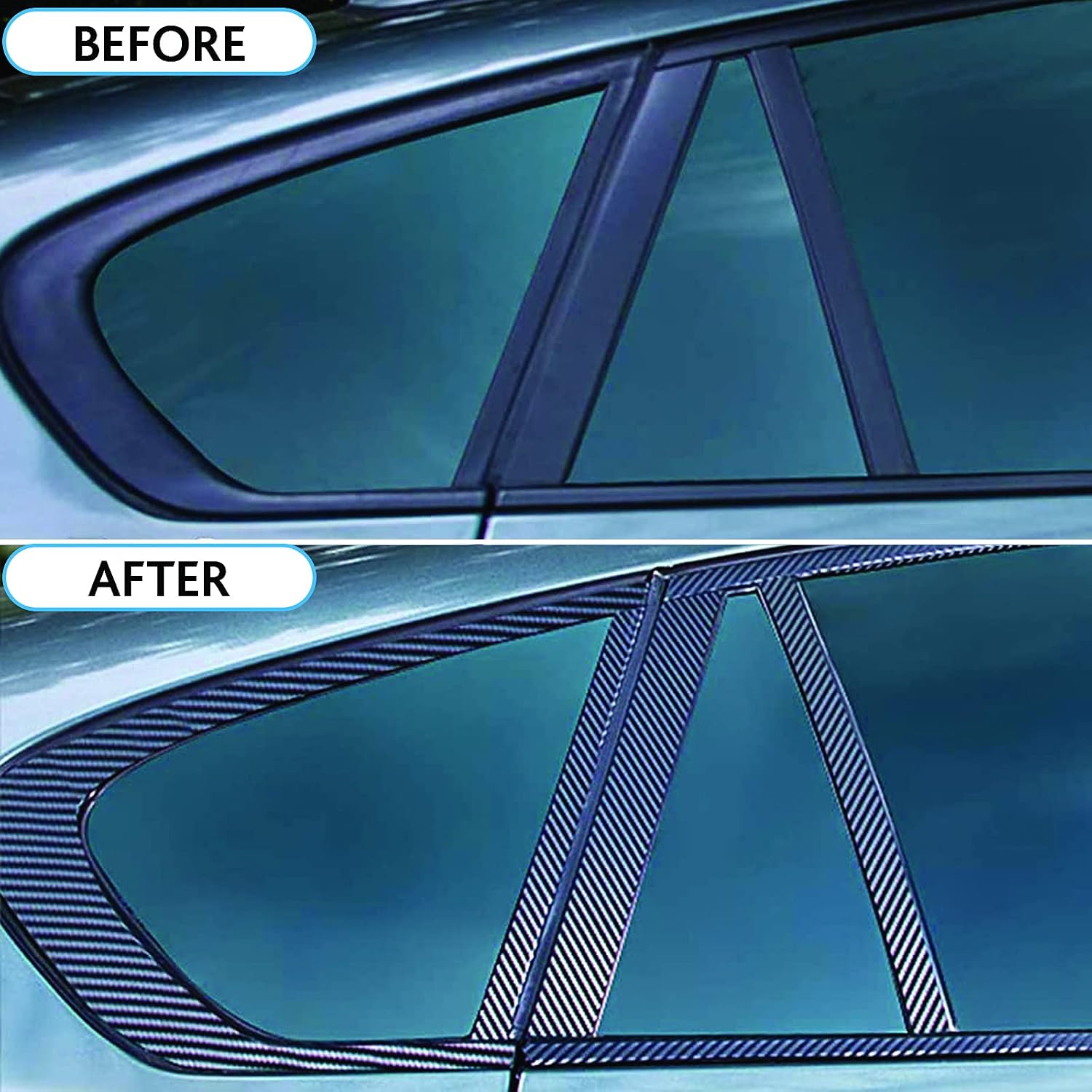 Detalle de Spurtar Carbon Fibre Vinyl Tape 5 cm x 6M – Chrome Black Dry Carbon Fibre Detailing Wrap