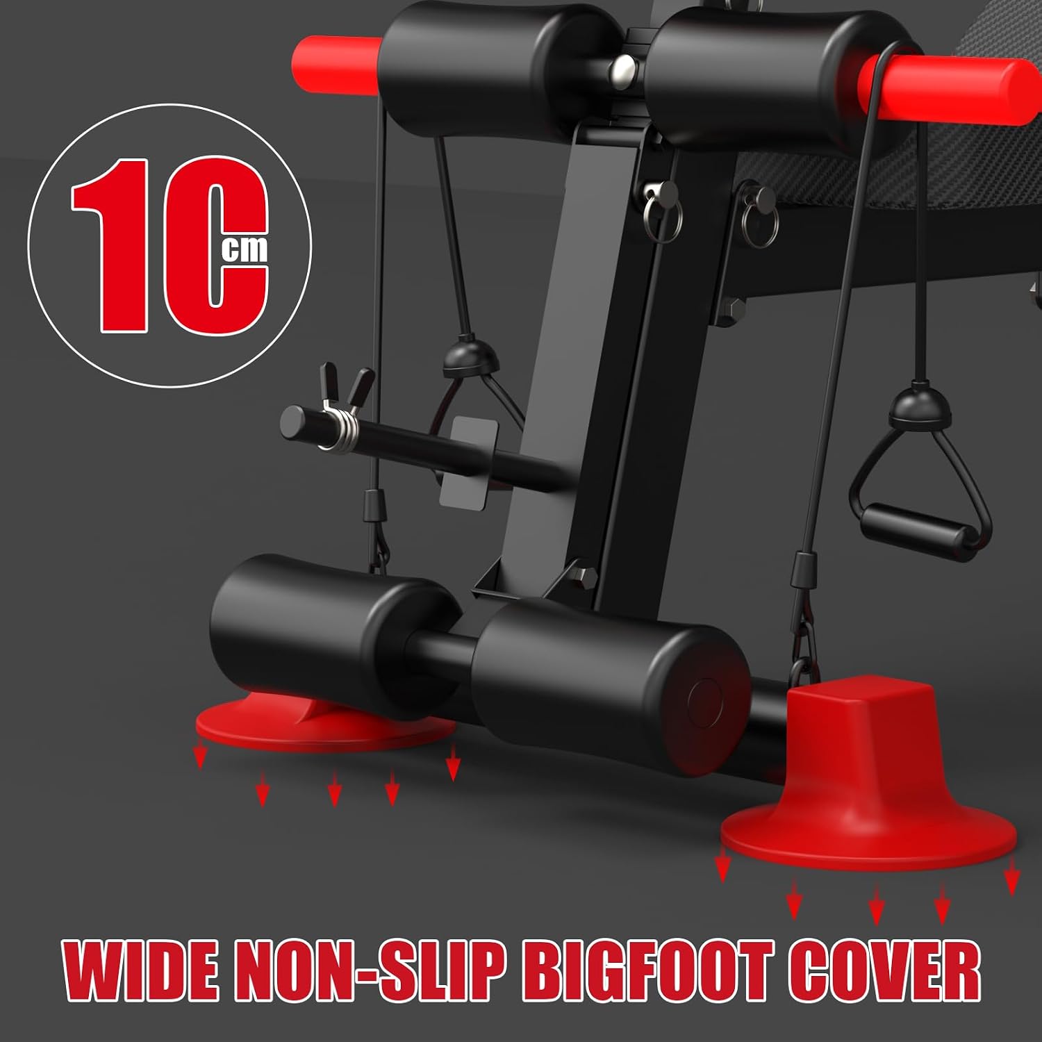 Detalle 1 de K KiNGKANG Adjustable Weight Bench, Foldable, 1,050 lb Capacity, 8-Position Backrest