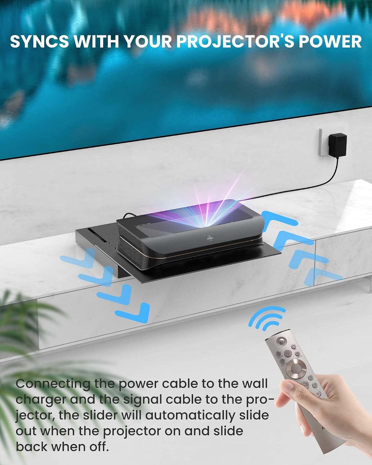 Detalle 1 de AWOL VISION IC-A150 motorised UST projector shelf 150"