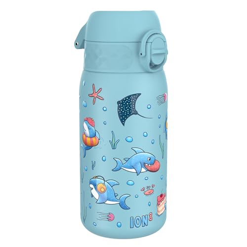Ion8 Botella de Agua Inox para Niños 400 ml: ligera, antifugas y con tapa abatible