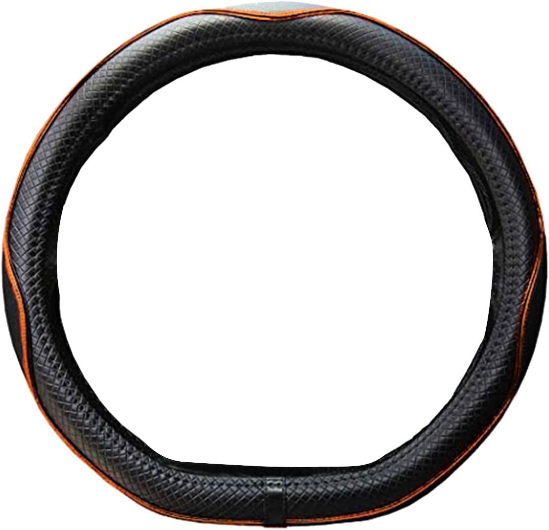 Thumbnail 3 de Istn Microfiber Leather D-Shape Car Steering Wheel Cover (Universal, 38cm) – Anti-slip, breathable protection