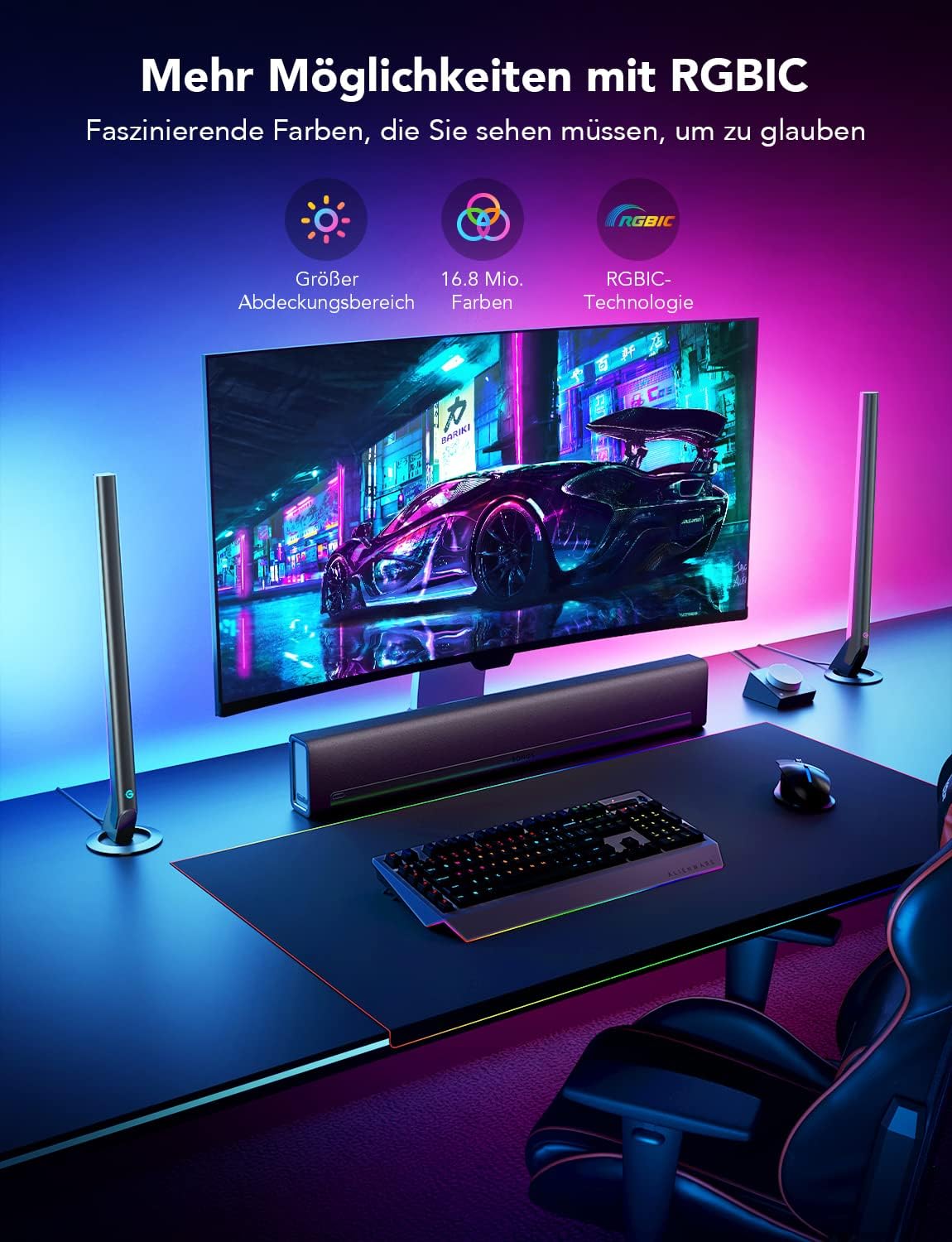 Thumbnail 2 de Govee LED Lightbar RGBICWW: retroiluminación inteligente para juegos