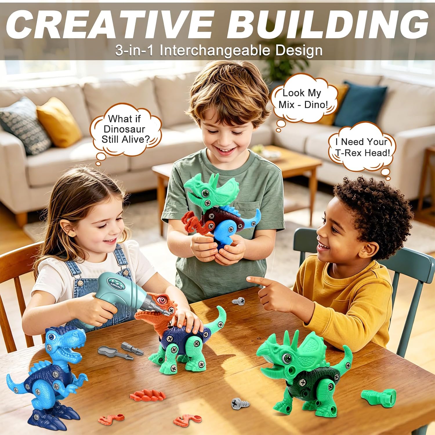 Detalle 2 de Laradola Dinosaur Toys Ages 3-8 🦖