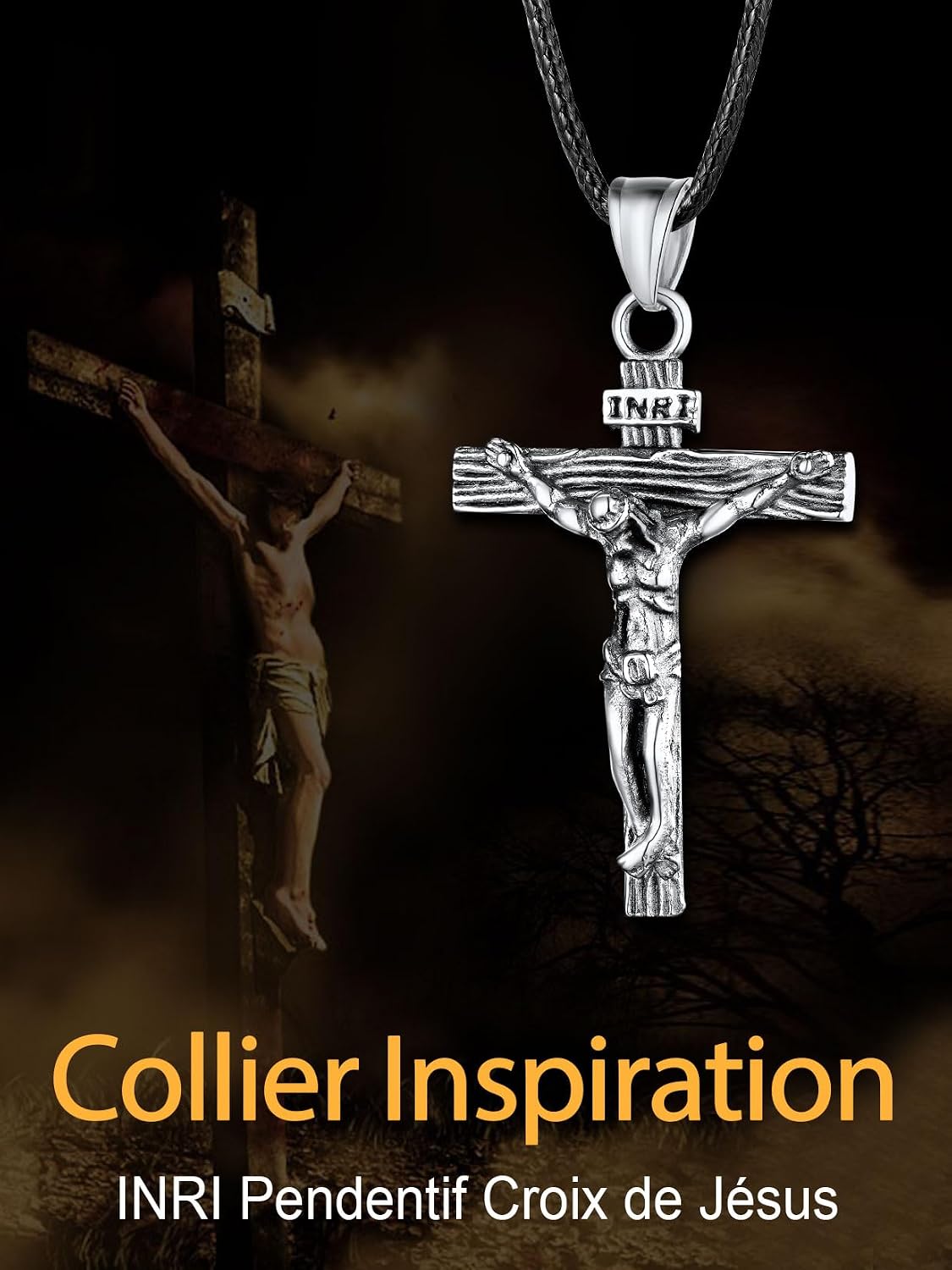 Thumbnail 4 de U7 Collier Crucifix 55 cm
