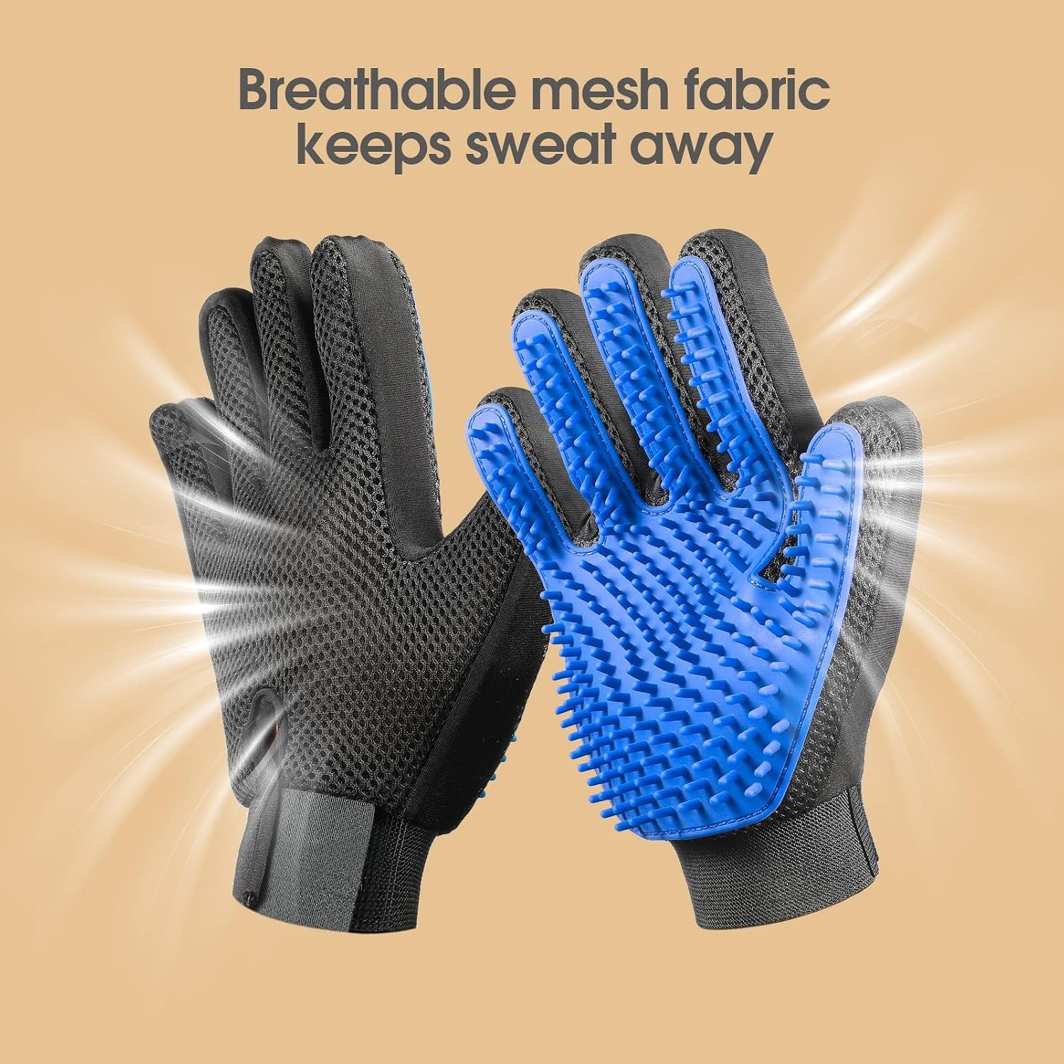 Thumbnail 4 de Haustierpflege-Handschuhe Katzenbürsten sanftes Haaren 1 Paar