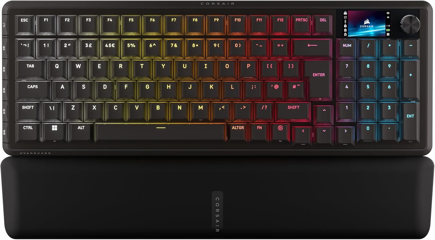 Detalle de Corsair VANGUARD 96 Wireless Mechanical RGB Gaming Keyboard – 96% UK Layout with Hot-Swappable MLX Switches
