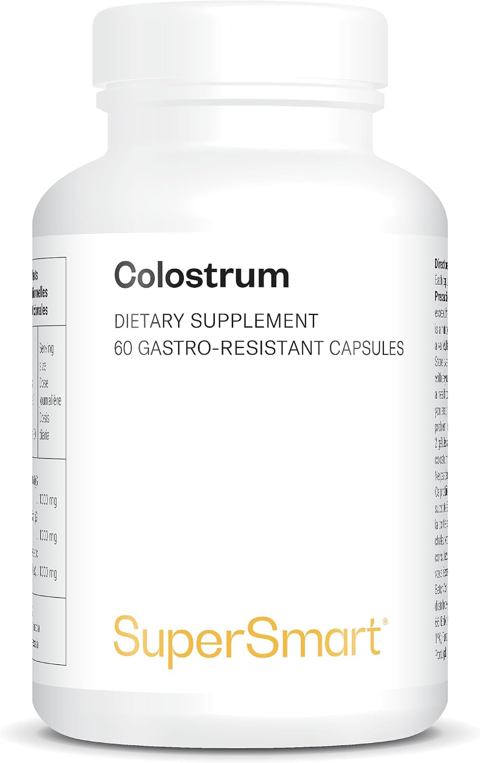 Detalle de Colostrum Supersmart — Colostrum standardisé à 30% IgG, 60 DRCaps™, végétarien et sans gluten