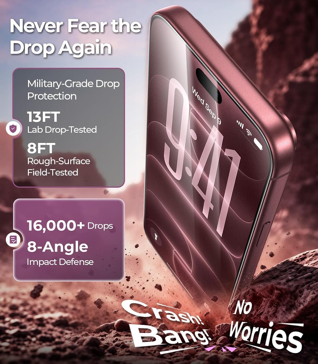 Detalle 2 de DIMONCOAT DM-QZDFK-82 Privacy Screen Protector for iPhone 18 Pro, 2-Pack