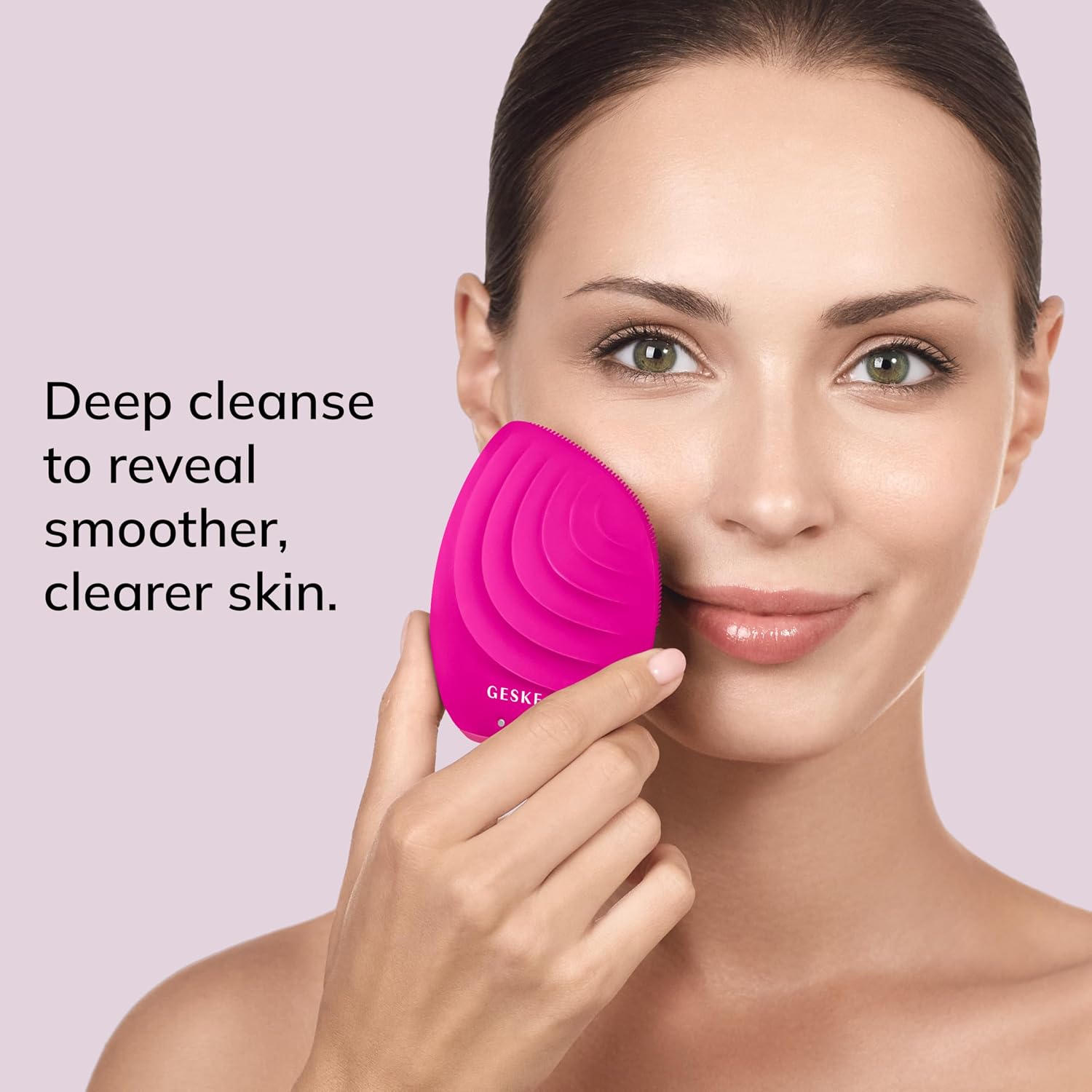 Detalle de GESKE SmartAppGuided™ 5 in 1 spazzola elettrica per il viso con silicone morbido e massaggio