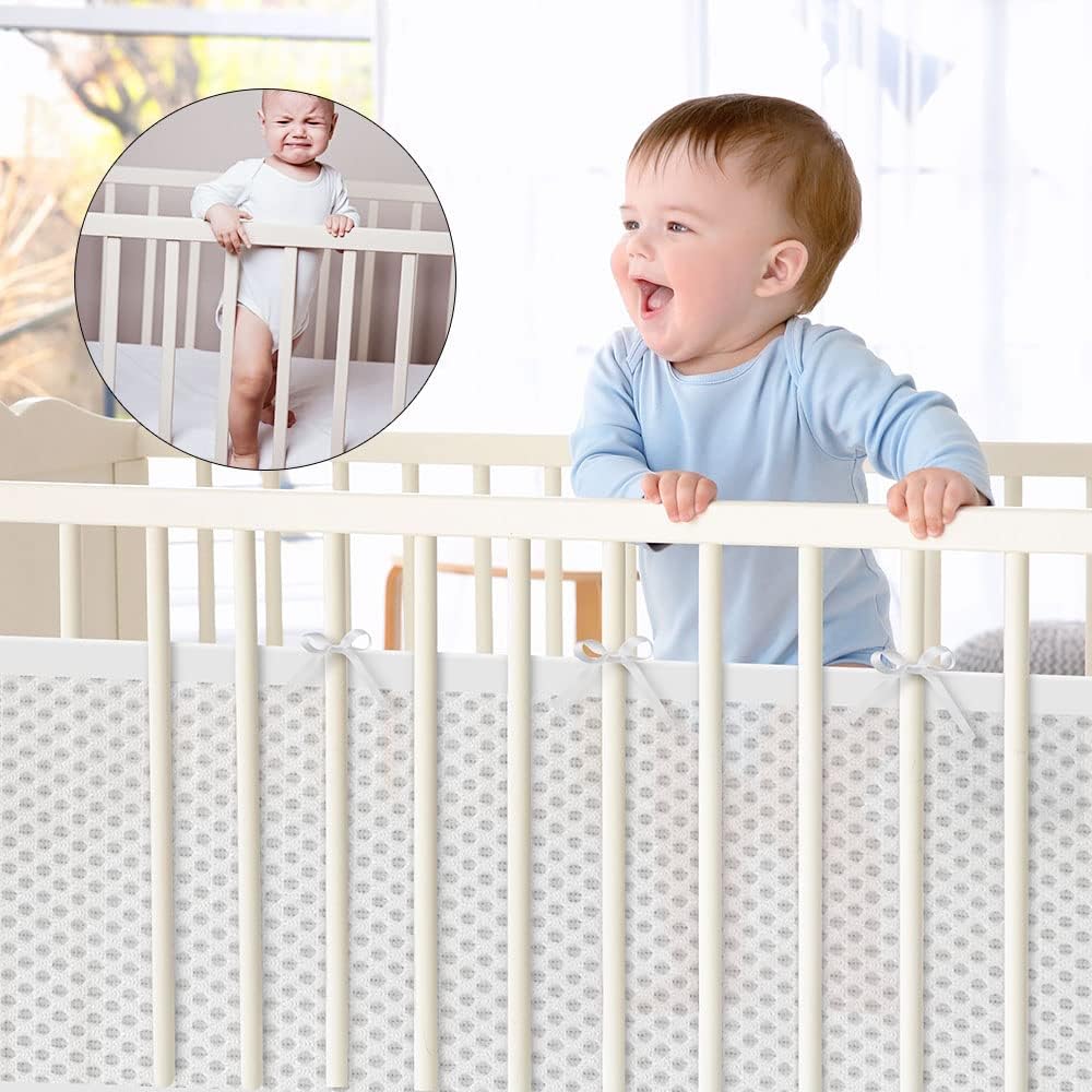 Thumbnail 4 de Vicloon Cot Bumper Mesh Liner, 2 pack
