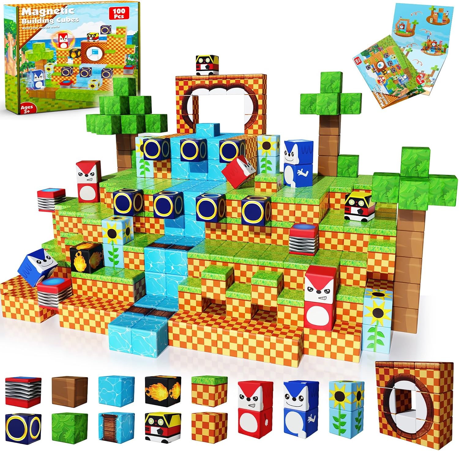 Thumbnail 6 de Magnetic Blocks Dark Light 300pcs building set