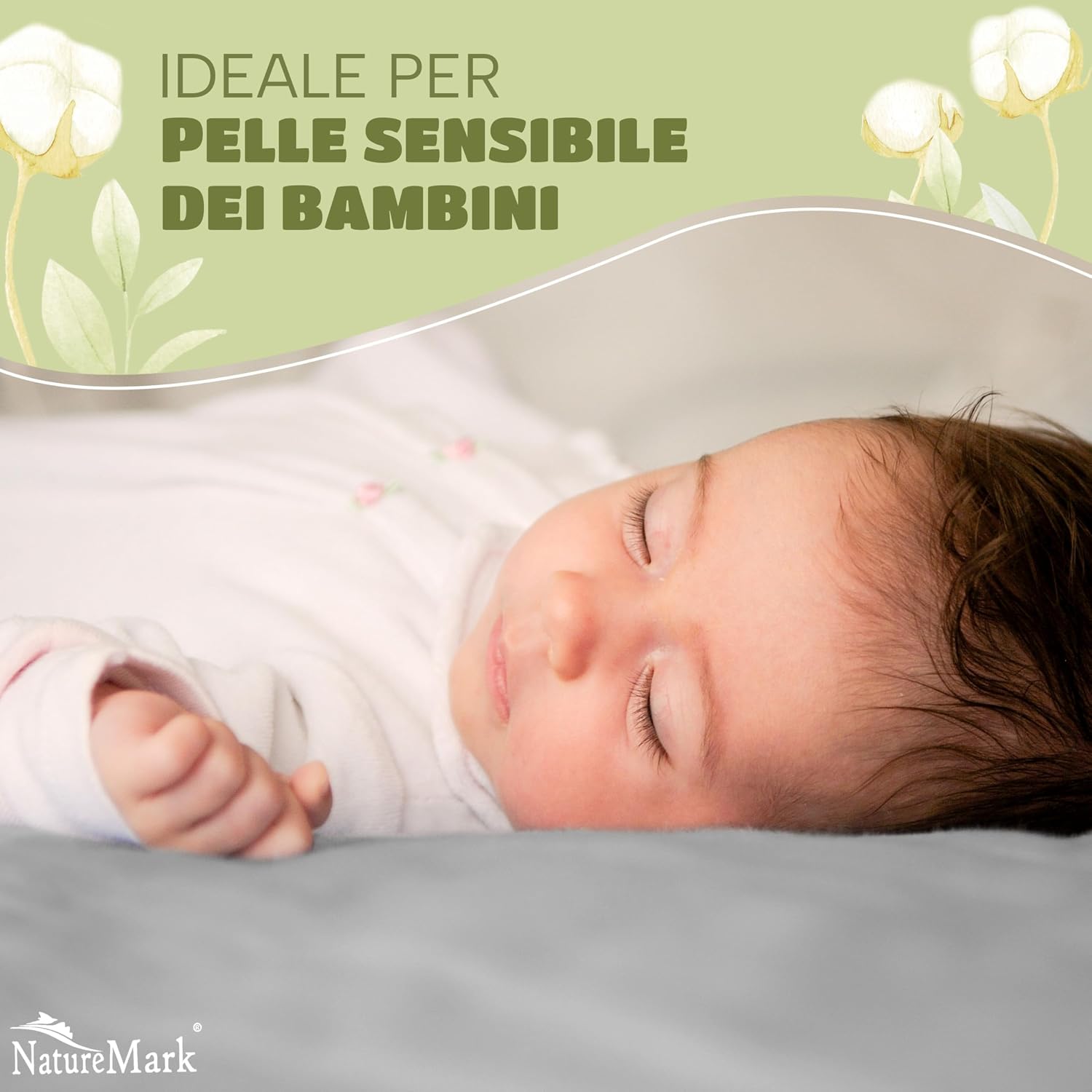 Thumbnail 2 de NatureMark Lenzuolo con angoli elasticizzati per bambini 70x140 cm (set da 2) in jersey di cotone, colore argento grigio