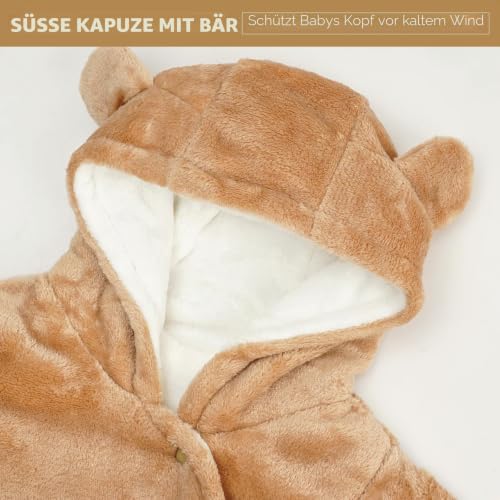 Thumbnail 3 de WYTbaby Winter-Schneeanzug für Babys 0–3 Monate – Flanell-Wärmer mit Bären-Design