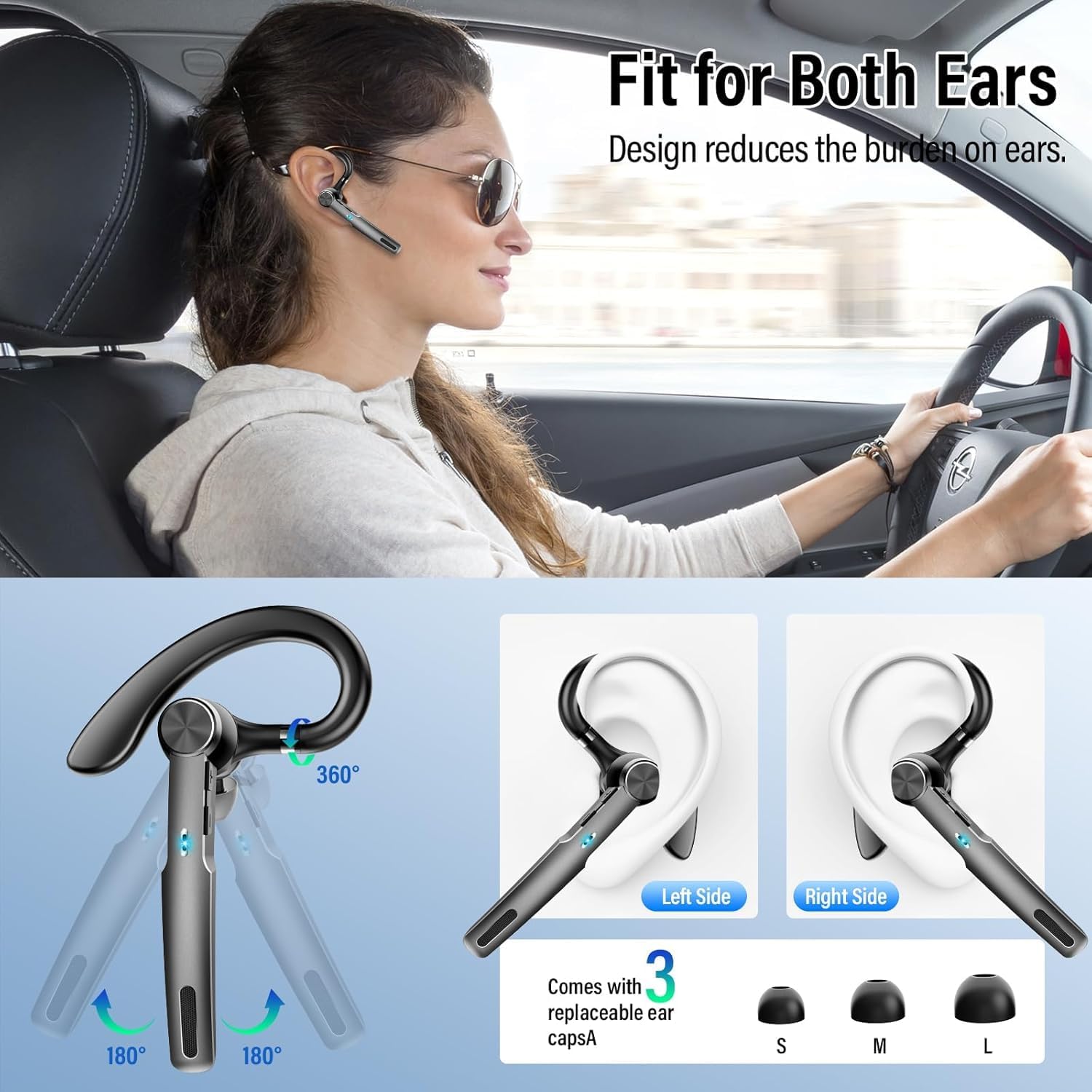 Thumbnail 1 de Bluetooth Headset V5.4 60H Car Kit