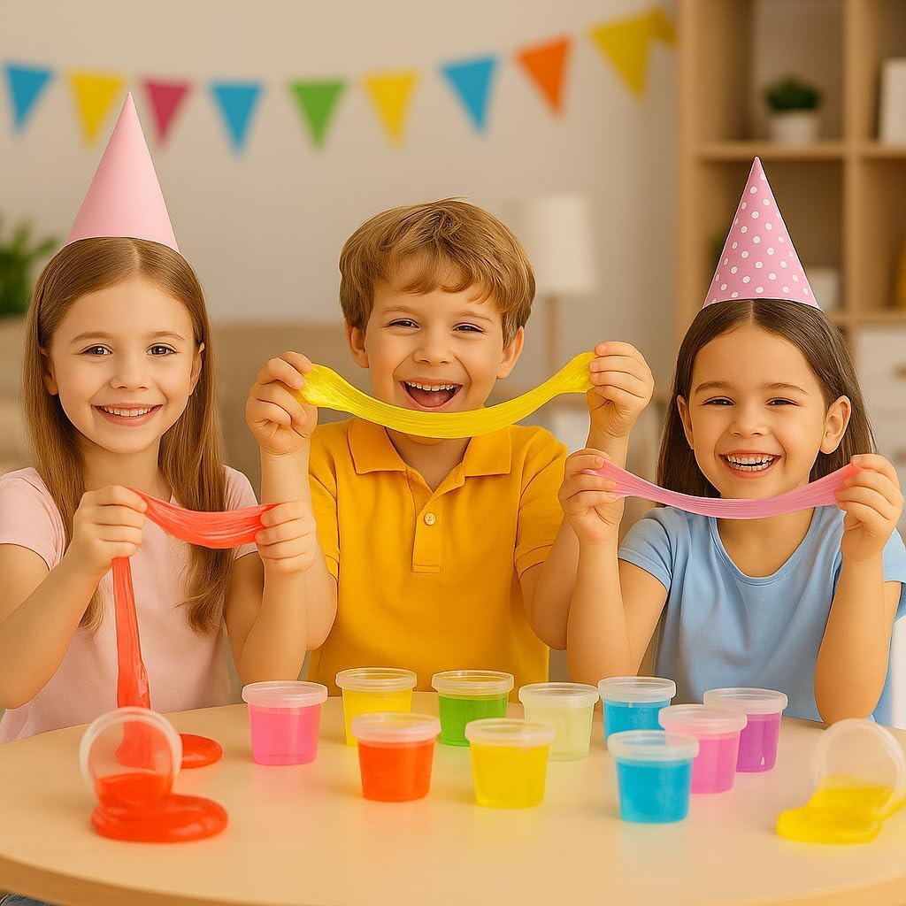 Thumbnail 1 de 24 Pack Mini Slime – Clear, Non-Sticky & Stretchy Party Favour Kit
