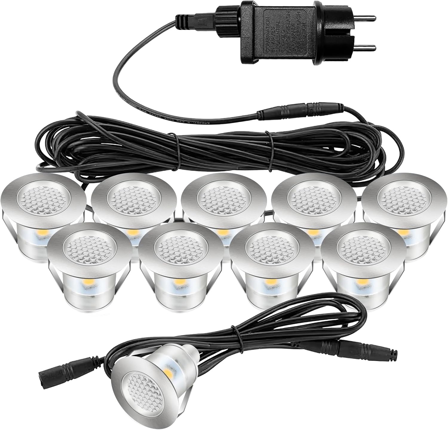 Auting LED-Einbaustrahler außen im 16er Set, IP67 boden-/terrassengeeignet