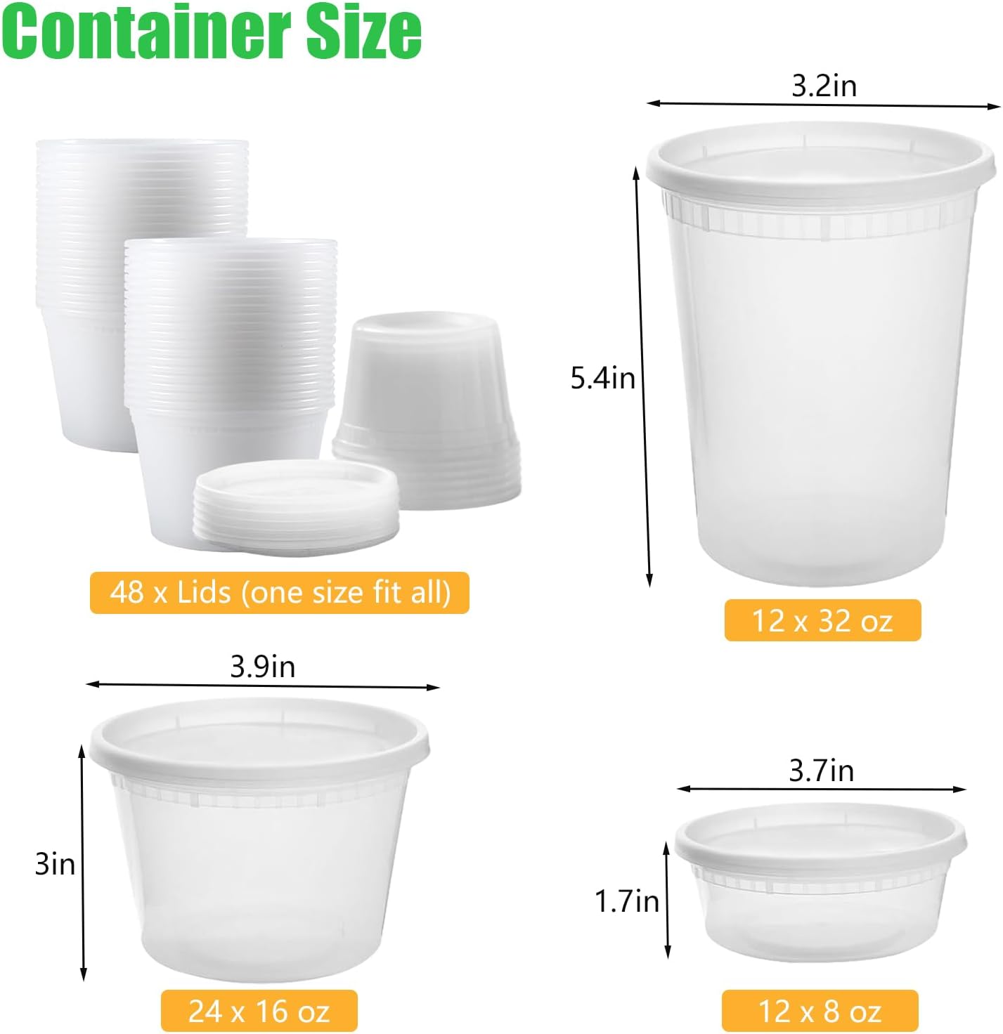 Detalle de VINATO Contenitori Ermetici 48 pezzi 950ml
