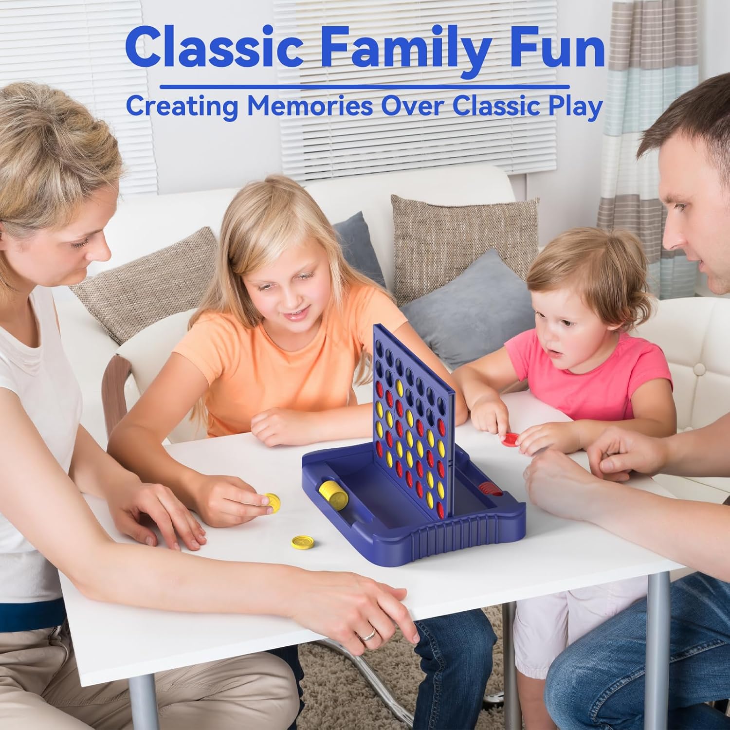 Detalle de Pup Go 4 in a Row Game – Family Strategy Board Game (Blue)