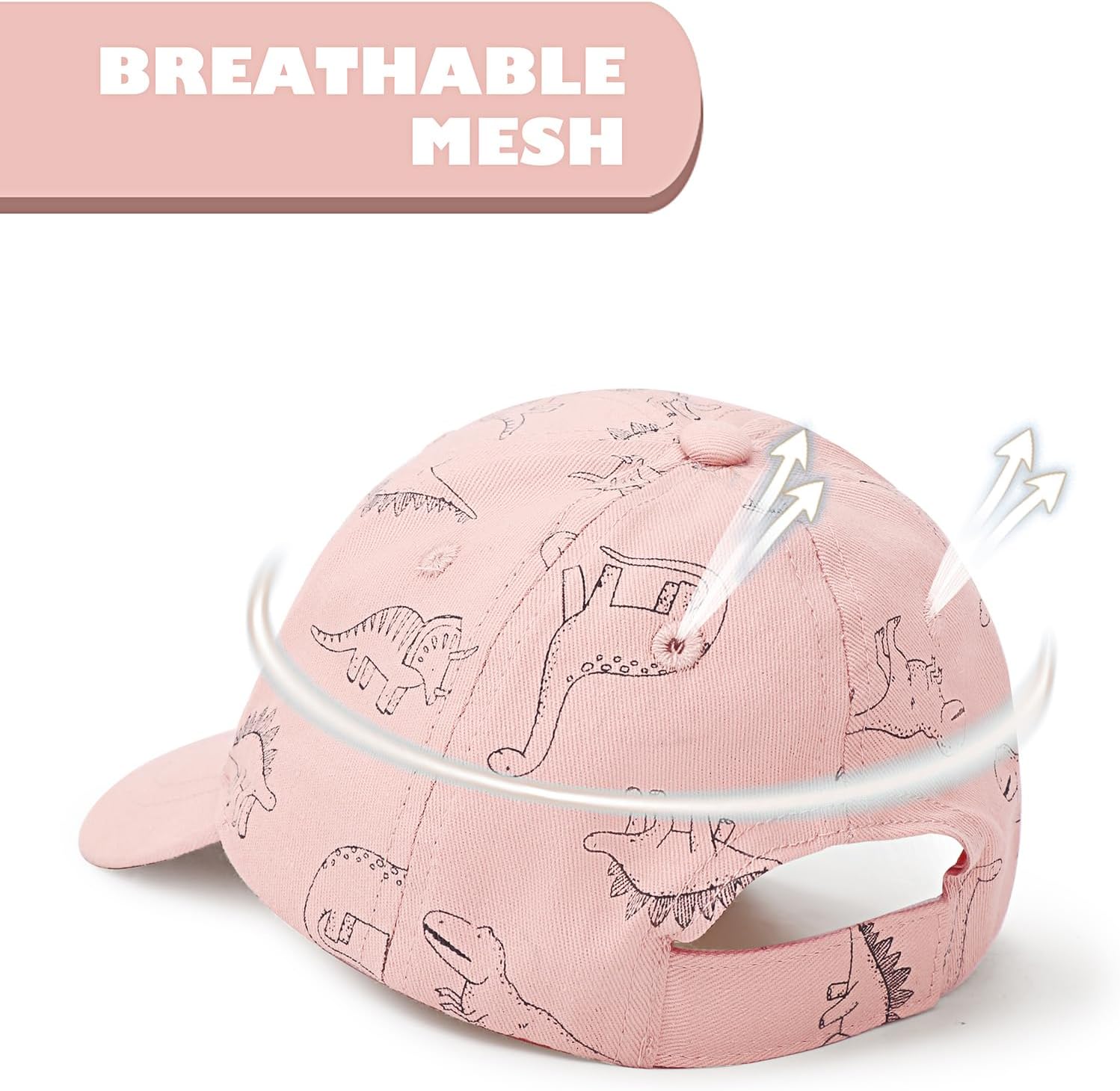 Detalle 2 de DRESHOW Gorra de béisbol para niños Dinosaurio