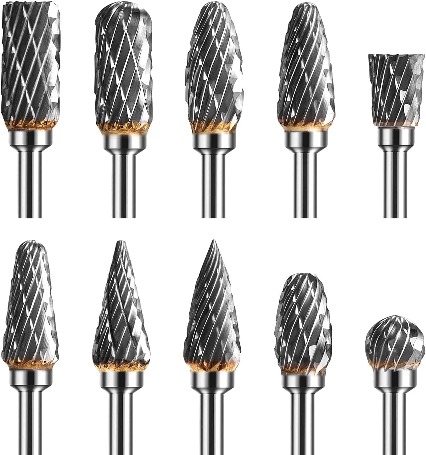 Detalle de YURINWOO YURINWOO-10PCS hardmetalen stiftfrezen, 10-delig met 3 mm schacht
