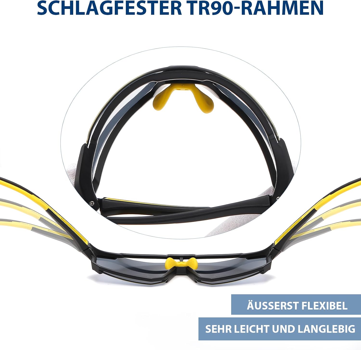Detalle de DUCO Polarisierte Jugend-Sonnenbrille DK310 – UV400, leichtes TR90, verstellbares Band, 8–16 Jahre