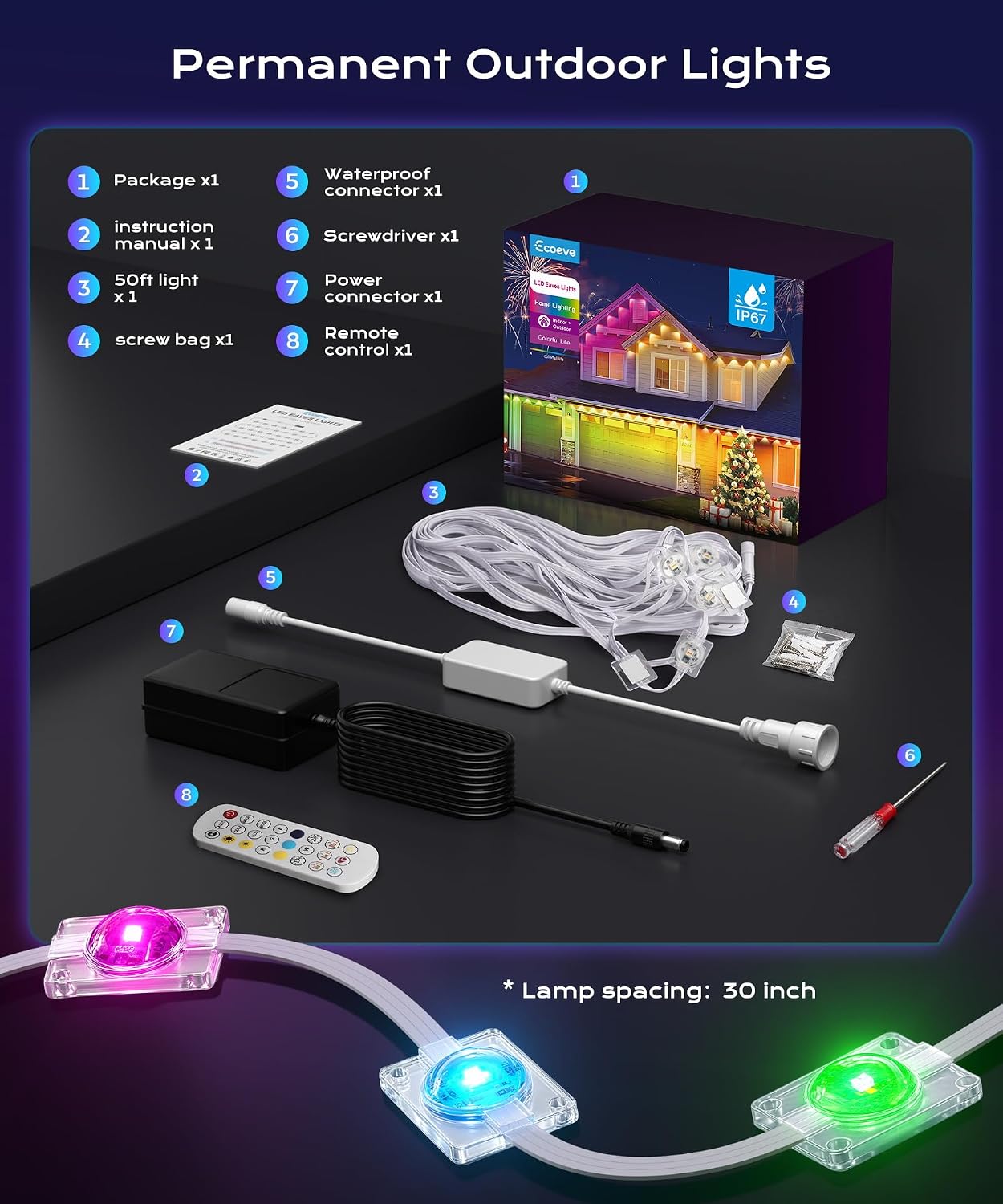 Thumbnail 6 de Ecoeve Outdoor Lights 49ft