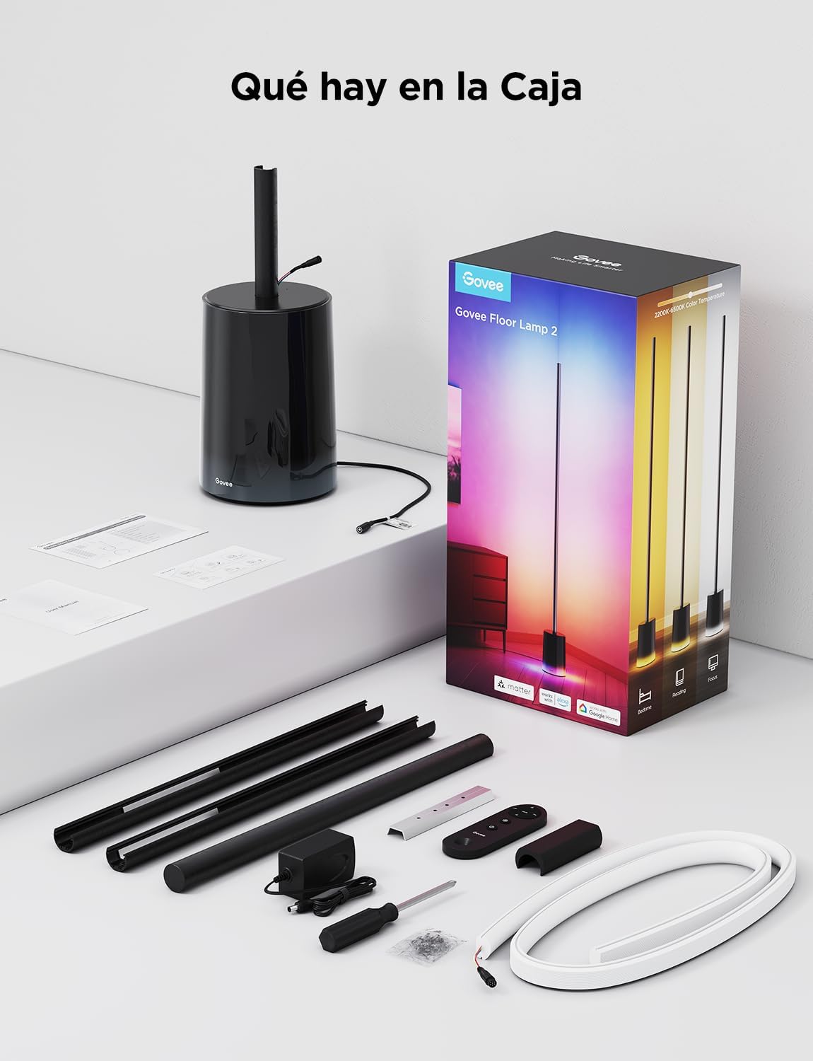 Thumbnail 8 de Govee RGBIC Lámpara de Pie LED 🌈 - Control Remoto y APP