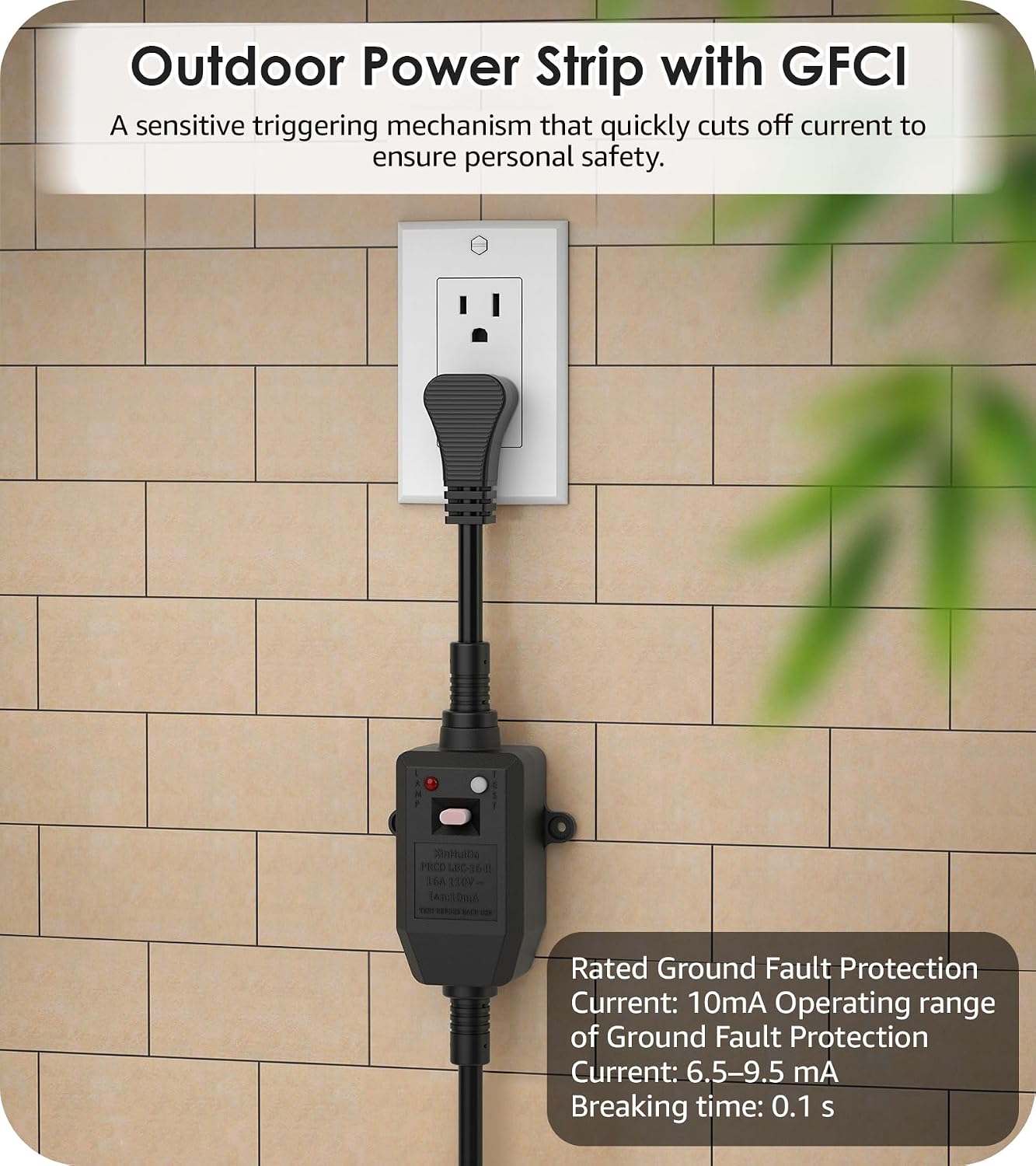 Detalle de CCCEI Outdoor Power Strip 15 ft