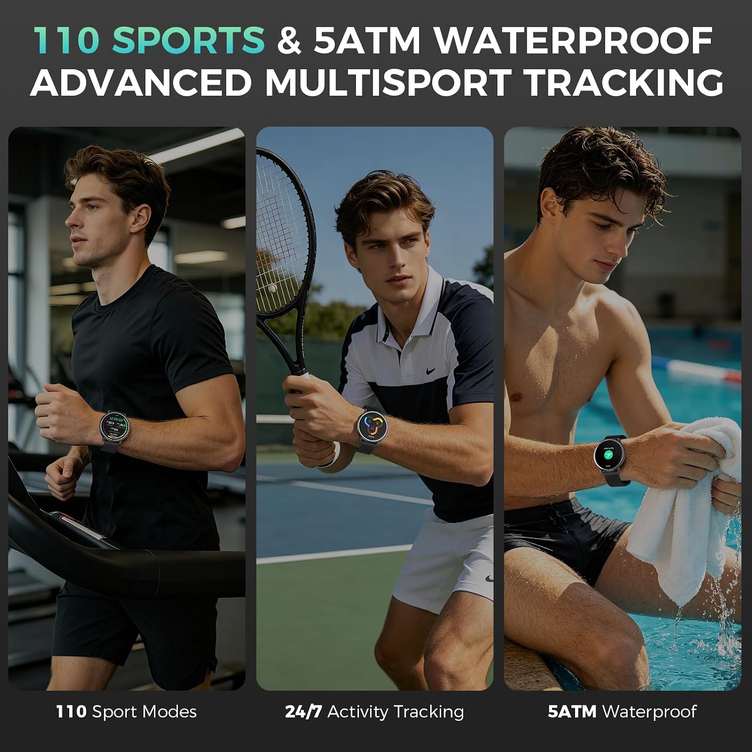 Thumbnail 2 de GPS Smart Watch for Men GT1 with 1.32" AMOLED, 110 Sports Modes and Bluetooth Calls