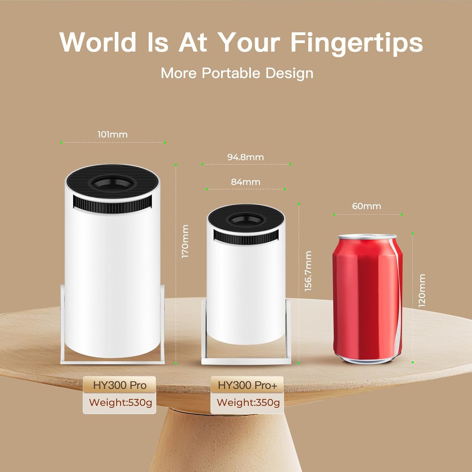 Thumbnail 5 de Vidéoprojecteur Lyncast 6 Wi‑Fi 6 & Bluetooth 5.4 — 4K Full HD, Android 14, Auto Keystone, 350 g, blanc