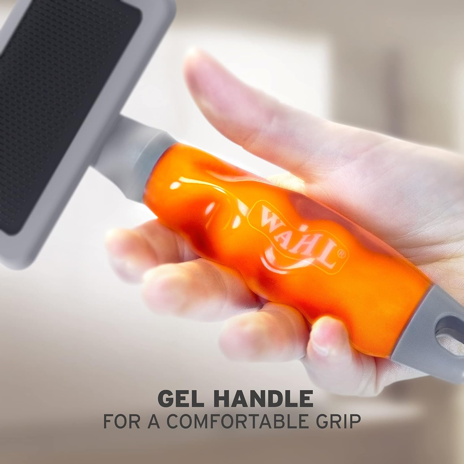 Detalle de Wahl Large Slicker Brush with Gel Handle for Dogs & Cats