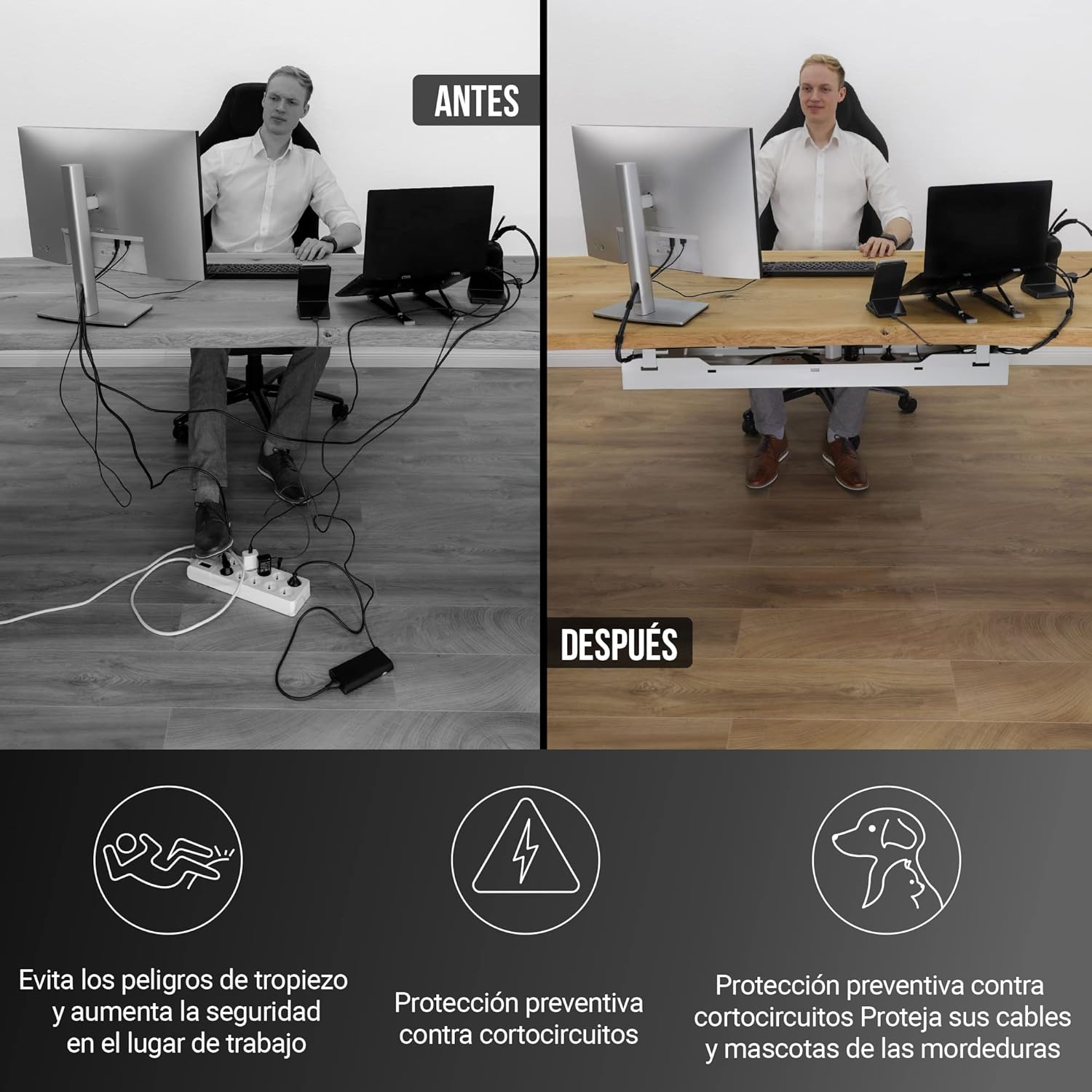 Thumbnail 3 de Ultimate Setup® Organizador de Cables Mesa Escritorio ⚡