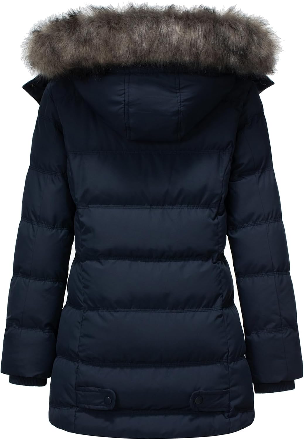 Detalle de GGleaf Women's Quilted Winter Puffer Coat with Removable Fur Hood