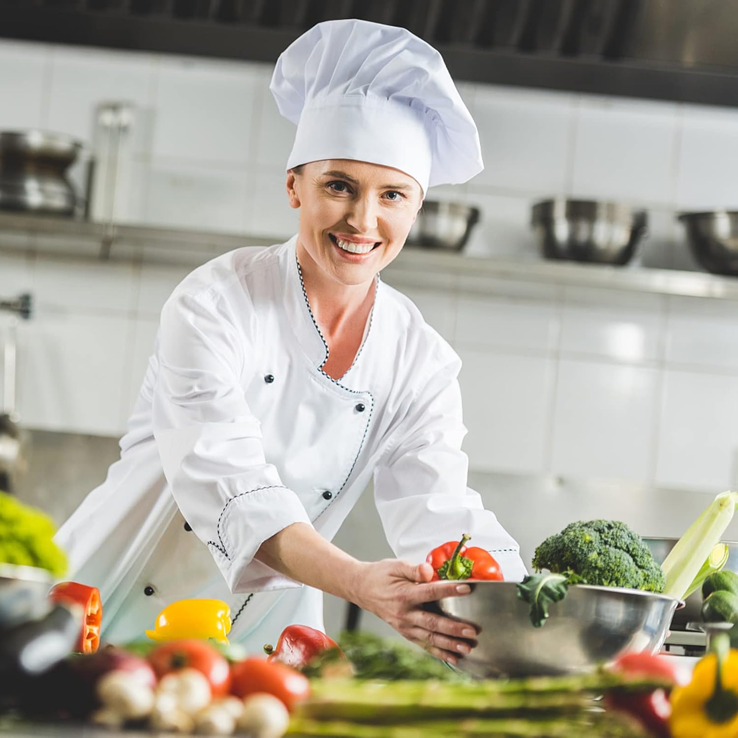 Detalle 1 de Lusofie Adult Chef Hat 22cm height
