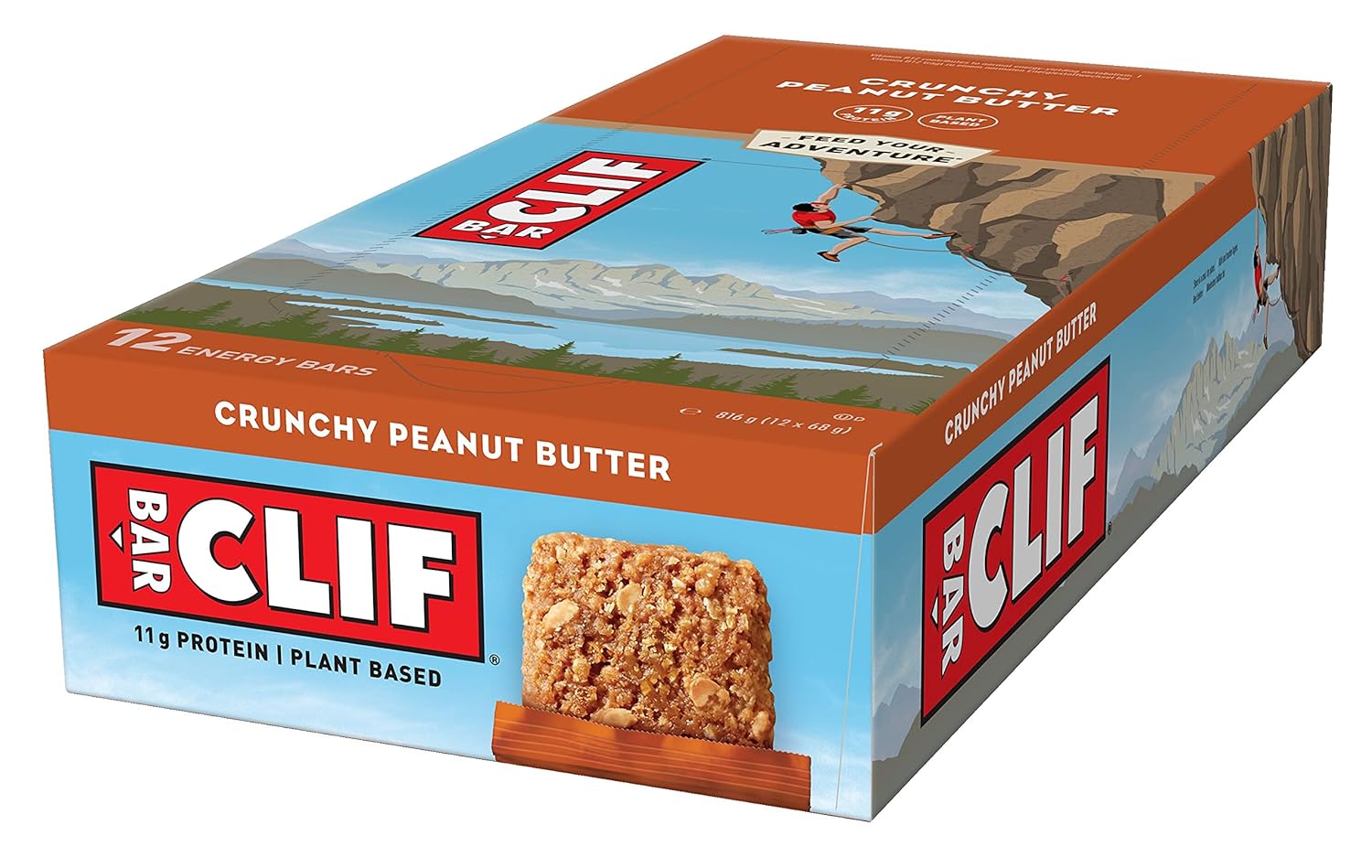 Detalle de Clif Bar Crunchy Peanut Butter 12 x 68 g Energieriegel