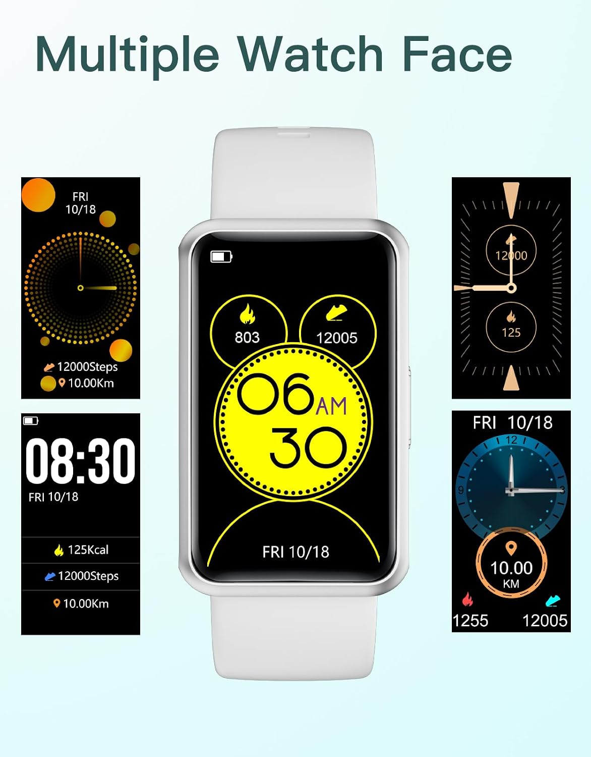Thumbnail 6 de HUAKUA Pedometer Watch 1.47-inch Touch Screen Fitness Tracker (No Bluetooth, No App, IP68)