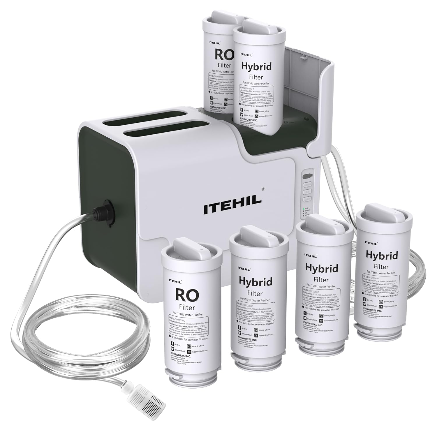Tragbarer Wasserfilter mit Hybrid und RO