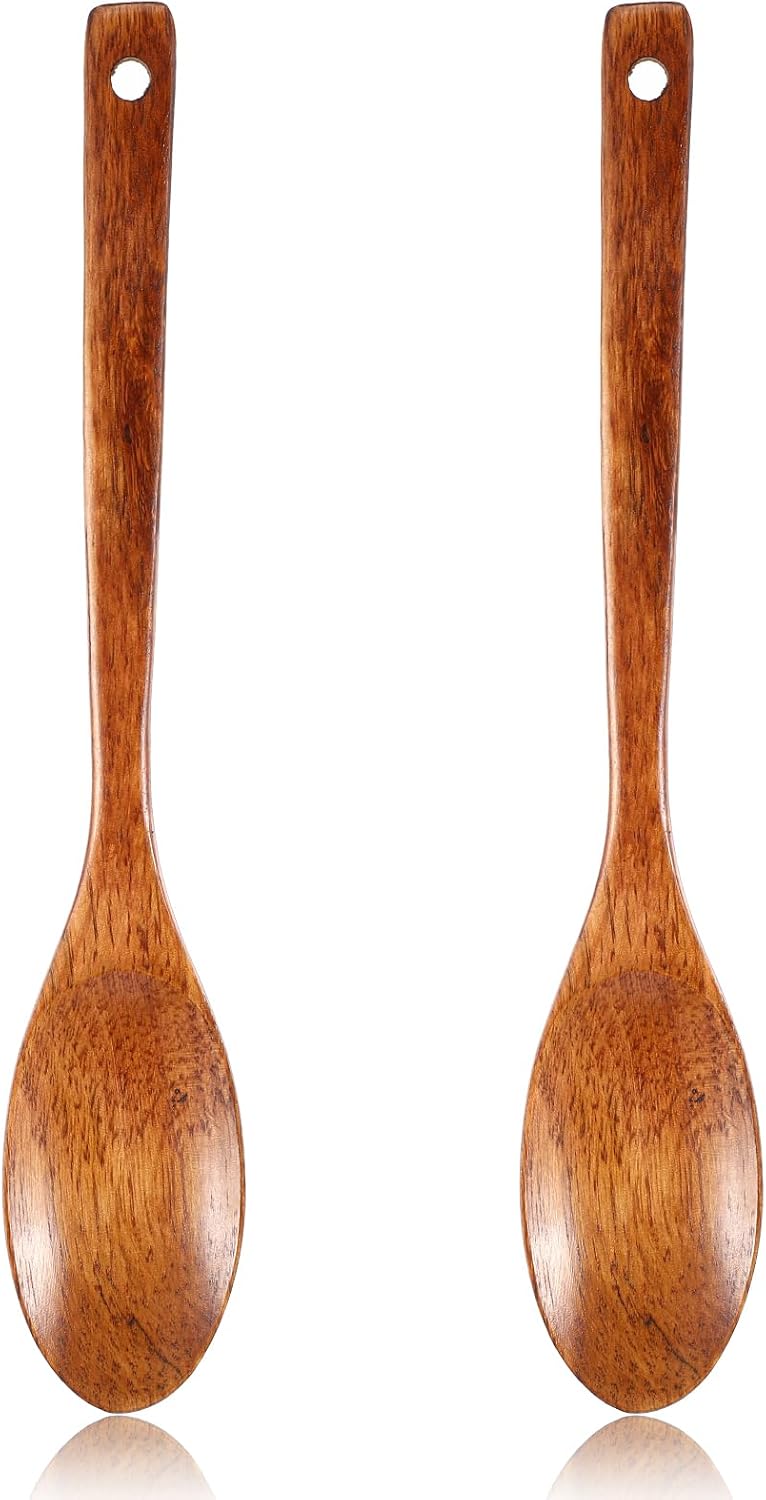 Detalle de 2Pcs Large Wooden Spoons for Cooking – 12.8 Inch Long Handles