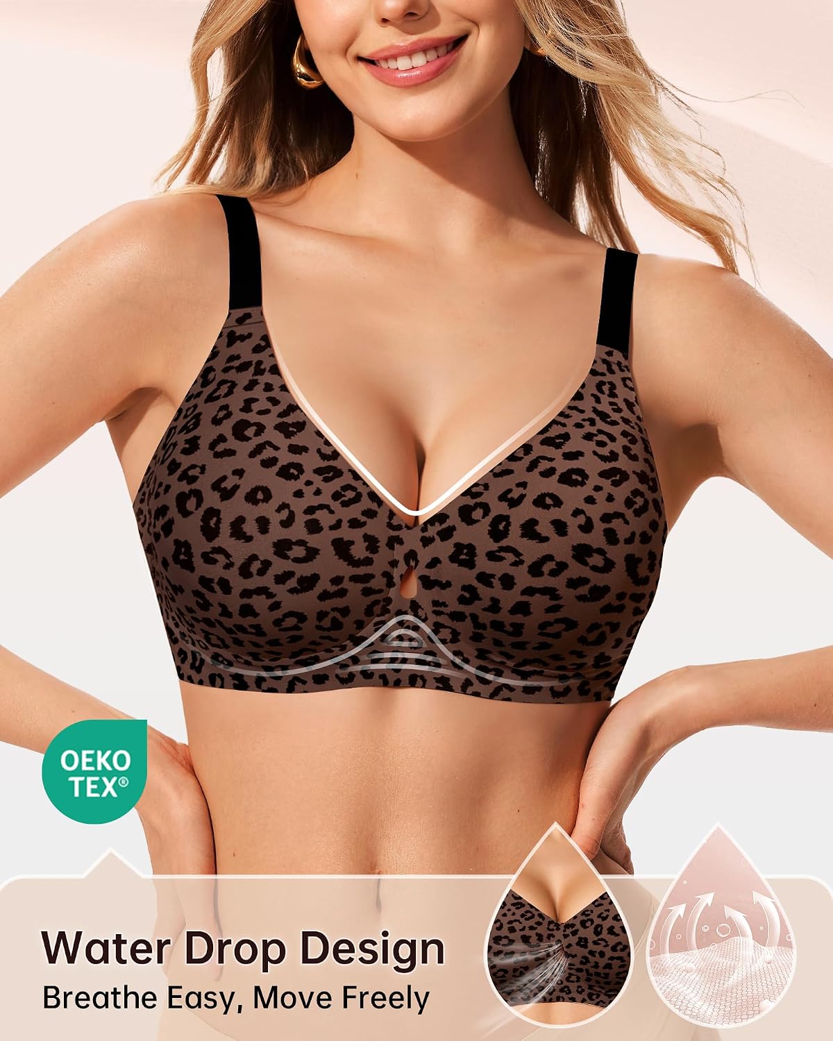 Detalle de LetsJoli Wireless Jelly Bralettes: Seamless, Push-Up Coverage with 360° Support