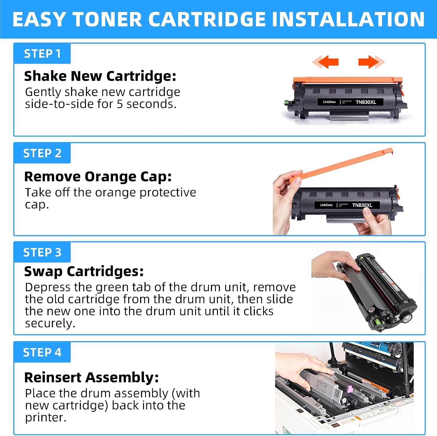 Thumbnail 6 de LinkDocs TN830XL toner cartridge