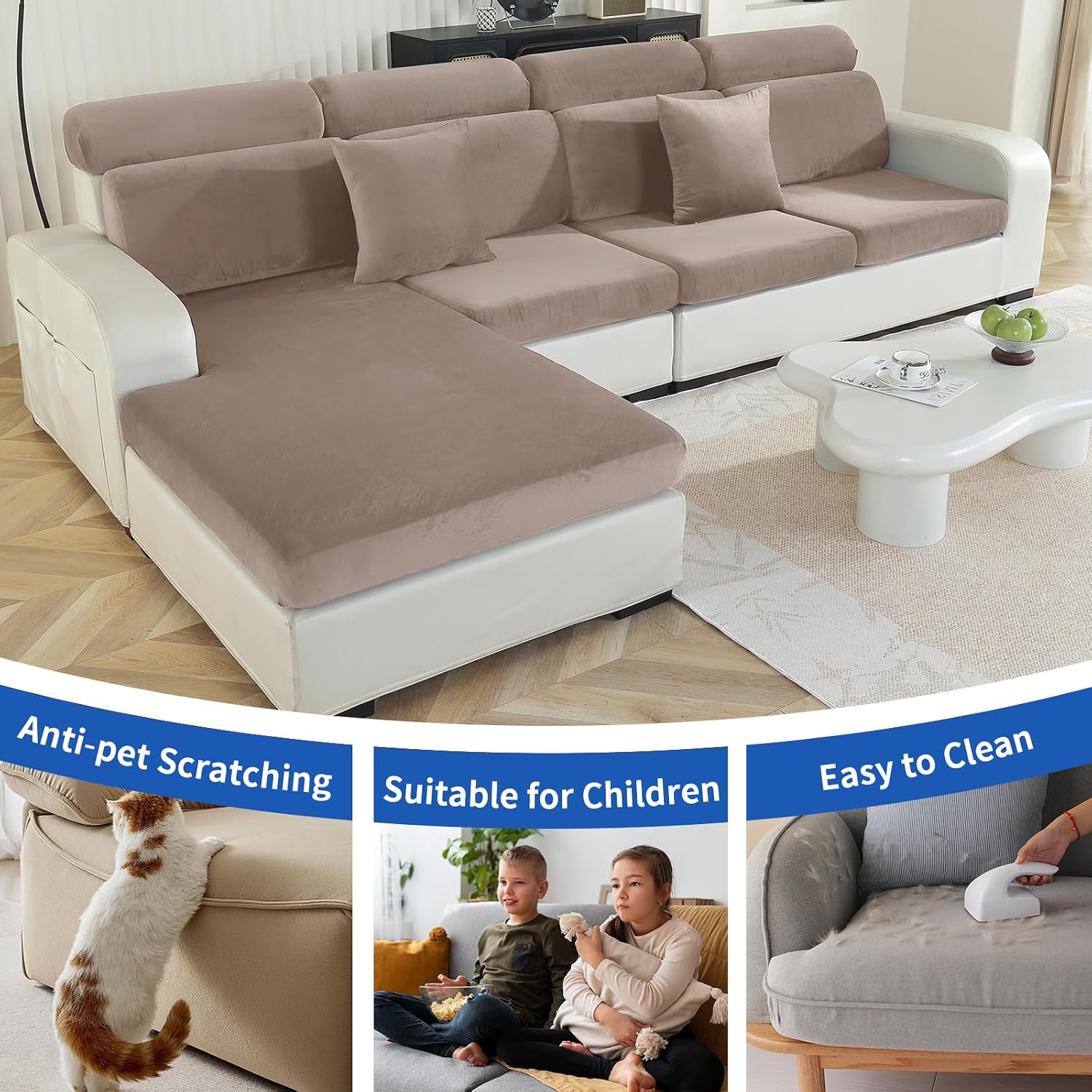 Thumbnail 6 de Ystyle Housse Coussin Canapé Extensible 1 Place