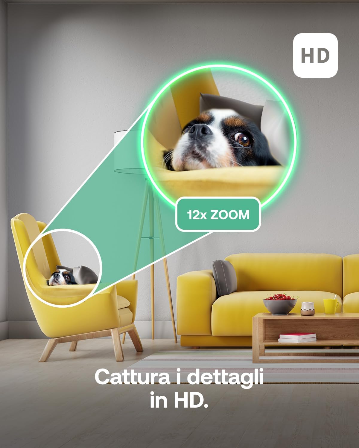 Thumbnail 2 de Arlo Essential 3 Indoor HD PTZ: videocamera WiFi interna con PTZ, visione notturna e audio bidirezionale