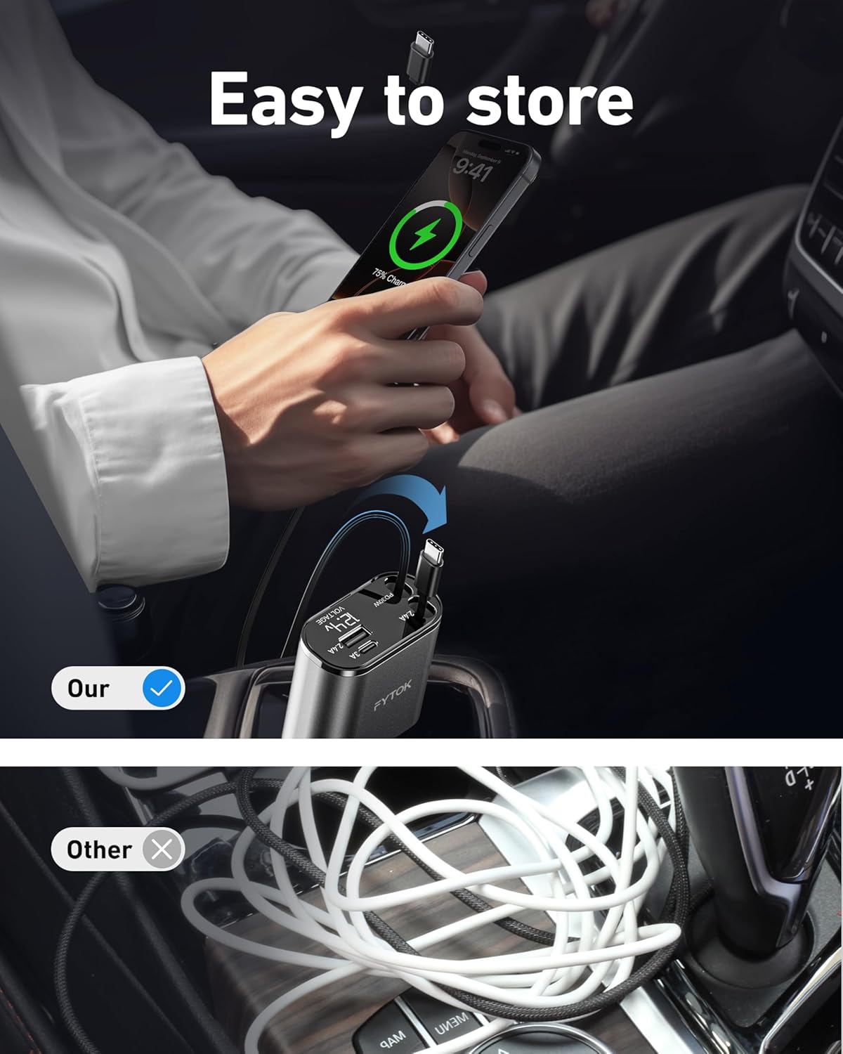 Thumbnail 6 de Samsung Galaxy Phone 4in1 30W Retractable Car Charger