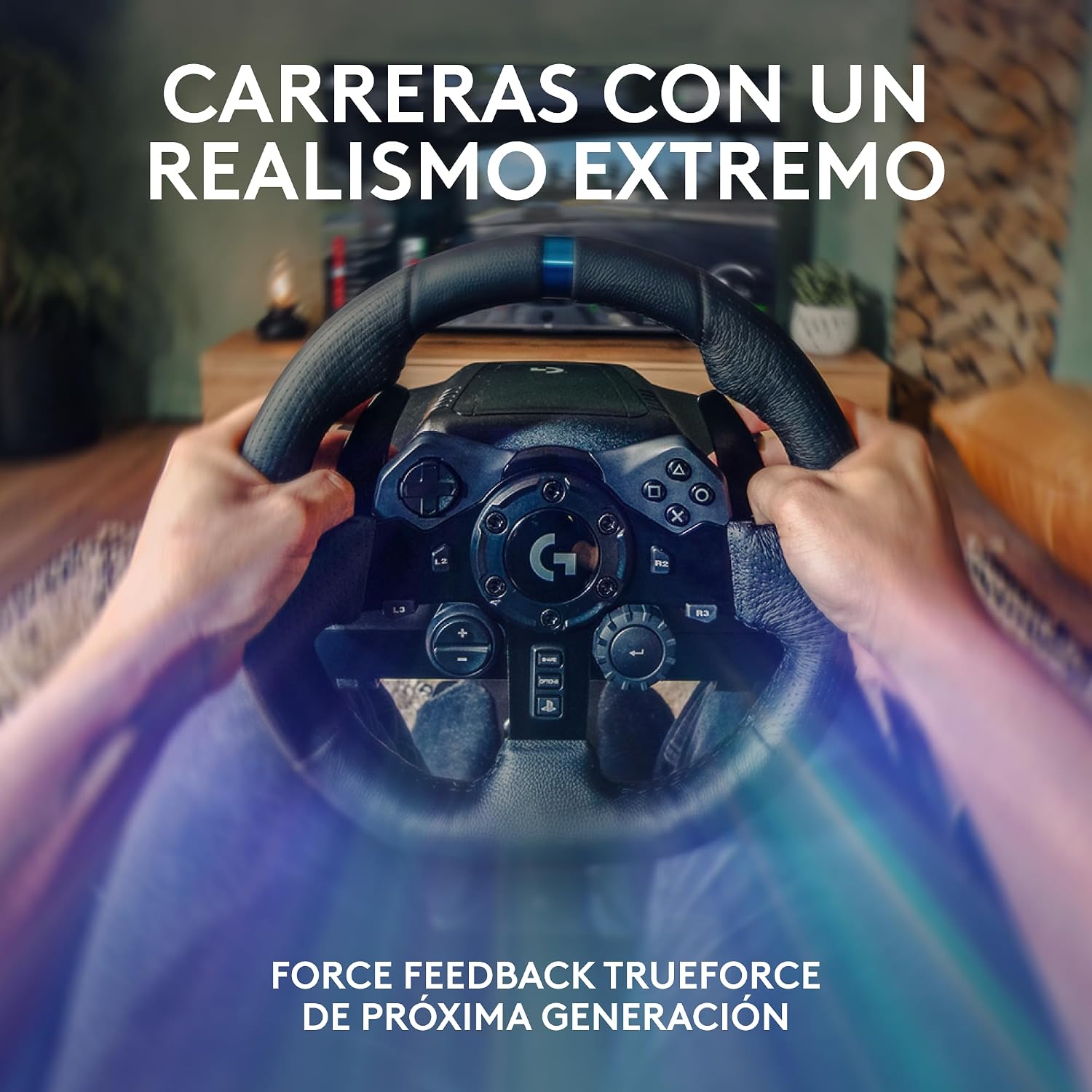 Thumbnail 3 de Logitech G G923 Volante de Carreras y Pedales con TRUEFORCE, pala de cambio Driving Force y cuero auténtico – para PS5, PS4, PC