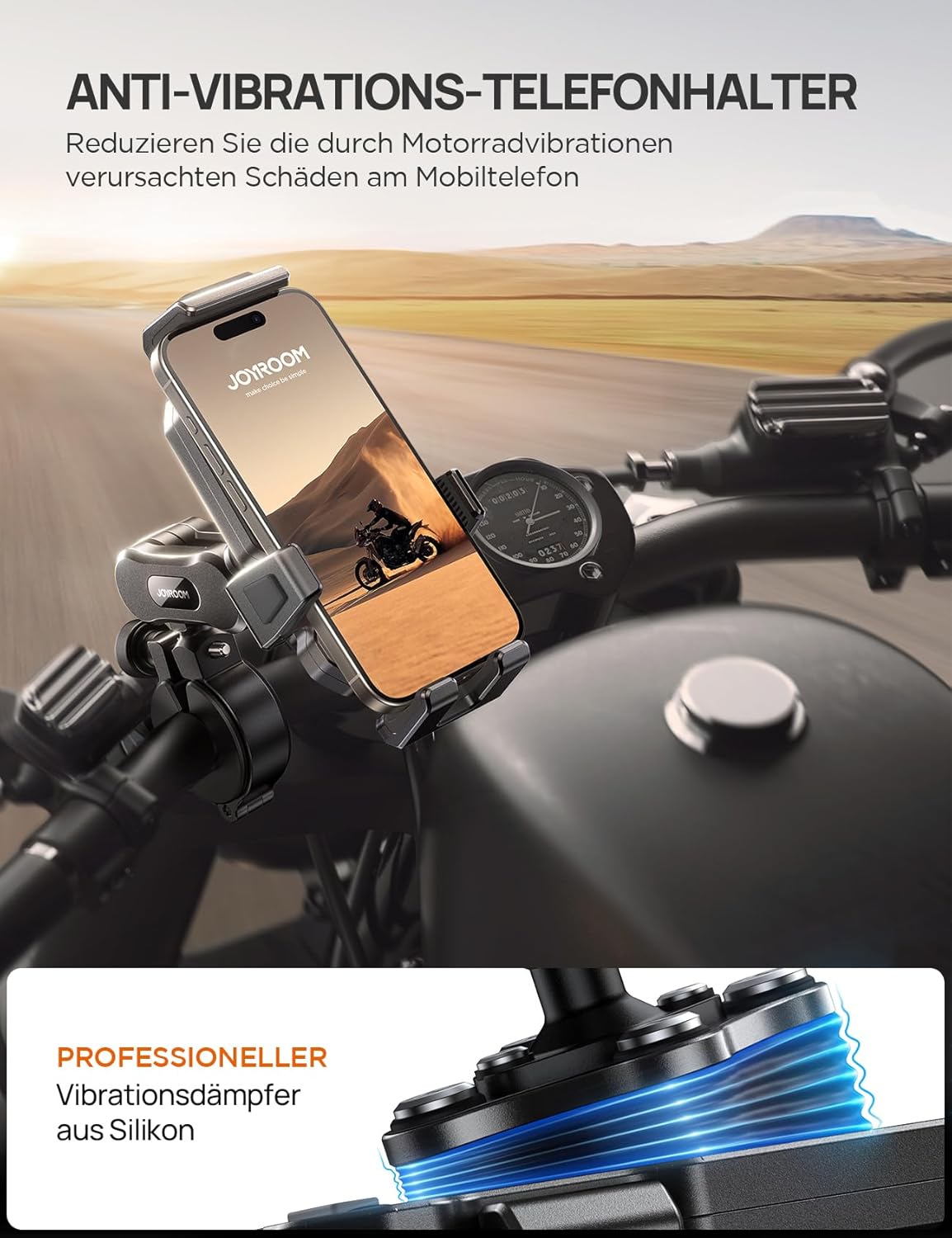 Thumbnail 1 de JOYROOM Handyhalterung Motorrad 130–185 mm
